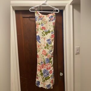 White Floral Kourtney Reformation Dress